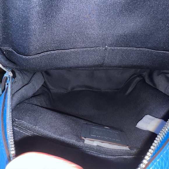 NWT COACH Court Backpack CJ593 In Khaki/Racer Blue Signature Canvas Authentic - Picture 7 of 10